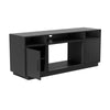 Living Room TV Stand with Electric Fireplace Fire LED Flame Heating Cabinet Unit