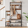 Coat Rack Hall Tree w/ Bench Hook Shoe Storage Coat Entryway Organizer Storage