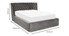 DFS Cavendish II Grey Velvet Super King Size Ottoman Storage Bed Frame RRP £1049