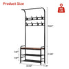 Hall Tree Shoe Bench for Entryway, 4-in-1 Coat Rack Storage Bench with 8 Hooks