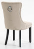 Plush Velvet Dining Chairs with Knocker 1 2 4 6 Black Grey Beige Stud Detailing