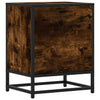 Bedside Cabinet Smoked Oak 40x31x50 cm Engineered Wood and Metal