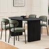 Dusk Hattie Black Oak 6 Seater Panel Oval Dining Table RRP £899