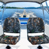 2 Pack Folding Boat Seat Low Back Fishing Captain Boat Seats w/Sponge Padding