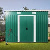 Metal Garden Shed 8 X 4ft Outdoor Yard Storage Tool House WITH FREE BASE & VENT