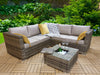 Signature Weave Georgia Brown Garden Corner Sofa Ice Bucket Table RRP £1050