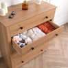5 Drawer Chest of Drawers Narrow Solid Pine Wood Waxed Storage Bedroom Furniture