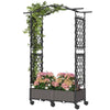 Raised Garden Bed with Arch Trellis, Raised Bed for Garden on Wheels