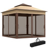 3 x 3(m) Pop Up Gazebo Party Tent with Netting, Height Adjustable