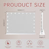 Hollywood Vanity Make Up Mirror with Lights 18-LED Tabletop Wall Metal