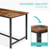 Dining Set for 4 Wood Top Table and 2 PU Leather Upholstered Bench Small Kitchen