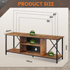 Industrial TV Stand with Charging Stati Entertainment Unit for TVs up to 65"
