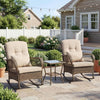 Rattan Garden Furniture Set Outdoor Rocking Chair & Table Set for Patio Balcony