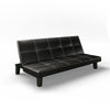 3 Seater Folding Sofa Bed Upholstered Couch Futon Settee Love Seat Plastic Legs