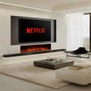Clarendon Borderless Glass Fire - 71'' - Black