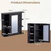 Modern Wall Mounted Medicine Cabinet w/3 Internal Shelves