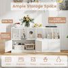 3-Tier Bookshelf Modern Book Shelf with Cabinet
