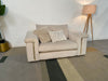 Sofology The Oscar Ecru Mix Super Matt Velvet & Gold Loveseat Armchair RRP £1199