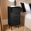 OHS Ribbed Bedside Table Cabinet 3/4/5/6 Draw Nightstand Side Board