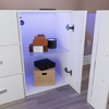 LED Sideboard 2 Door 3 Drawer Buffet Storage Cabinet Cupboard TV Unit High Gloss