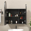 Arched Bathroom Mirror Cabinet Wall Mounted with Storage For Bathroom Black