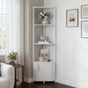 5-Tier Corner Shelf Stand,55"Tall Narrow Bookshelf with Storage Rack,for Bedroom