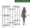 Heavy Duty Garment Rack Clothes Rack with Adjustable Shelf Hanging Rails Hooks