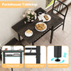 Rectangular Kitchen Table & 2 Chairs with Storage Rack-Gray