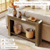 41.3'' Farmhouse Console Table, 2-Tier Wooden Narrow Entryway Table for Hallway