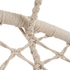 Boho Hanging Hammock Swing Chair Cotton Rope Swing for Indoor Outdoor Patio