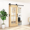 200cm Heavy-Duty Sliding Barn Door Track Kit - Elegant Double Door Solution