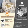 Day Bed Plush Velvet Upholstered Bed 3ft Single Sofa Bed with Trundle Guest Bed