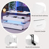 LED Coffee Table With Lift Top and Storage Drawers Living Room Furniture White