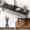 Slim Console Table with 2 Shelves,Narrow Entryway Table for Living Room, Hallway