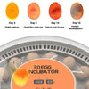 30x Eggs Incubator Temperature Control Chicken Hatcher Automatic Turning Digital