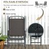 Folding Bistro Set Patio Chairs Coffee Table Balcony Garden Furniture Brown