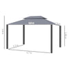 3 x 4m Aluminium Gazebo Marquee Canopy Pavilion Patio Party Tent
