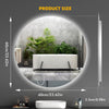 Illuminated Bathroom Mirror with LED Lights Wall Mounted Demister Touch Sensor