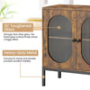 Kitchen Sideboard with 2 Glass Doors Adjustable Shelves Storage Cabinet