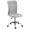 Vinsetto Mesh Back Armless Office Chair with Adjustable Height, Wheels Grey