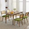 Rattan Back Dining Chairs Set of 1 2 Mid-Century Modern Kitchen Chairs for Home