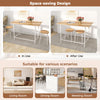 Dining Set Kitchen Table and Chairs for 2 w/ Square Table-White 3-Piece