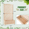 Indoor Outdoor Freestanding Privacy Screen Raised Garden Bed w/ Trellis