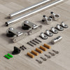 6.6FT/201cm Stainless Steel Sliding Barn Wood Door Hardware Closet Track Roll...
