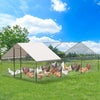 Metal Chicken Coop with Run Walk-in Poultry Cage Chicken Pen Duck Rabbit House