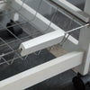 4 Tier Kitchen Basket Storage Trolley Rack Fruit Vegetable Organiser Shelf White