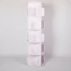 5 Tier Bookcase 360° Rotating Bookshelf Display Stackable Shelf Home Office Gift