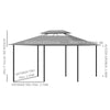Garden Gazebo Party Tent Pivillion Shelter Curtains Sidewalls Steel 4m x 3(m)