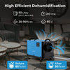 50L/Day Industrial Dehumidifier w/3 Modes & 24H Timer-Blue