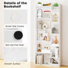 Decorative Storage Shelving Unit with Open Display Shelf-White